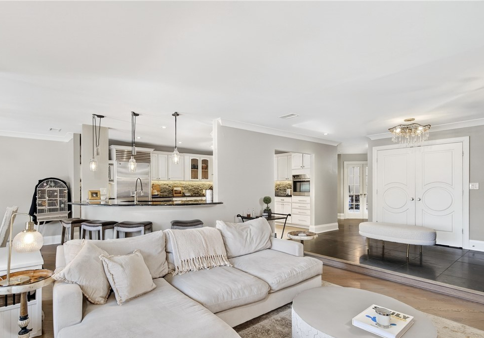 Chef's kitchen with Sub-Zero and Miele appliances at 182 Castlebrooke Lane